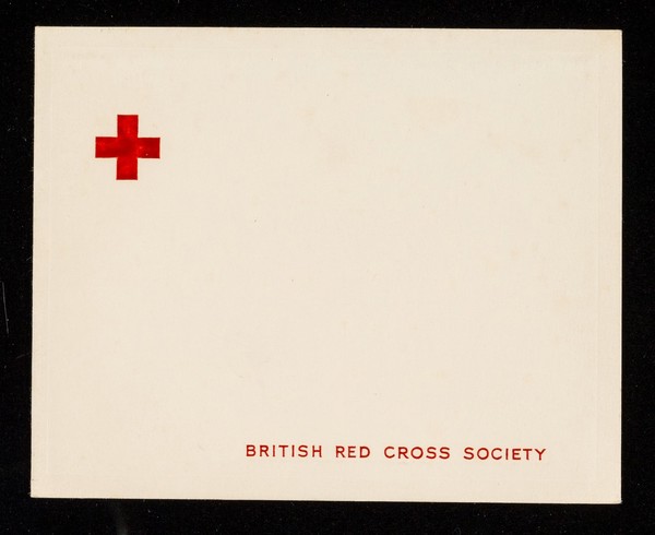 [British Red Cross Society Christmas card featuring a photograph of Queen Elizabeth, Prince Philip and Prince Charles and Princess Anne as toddlers].