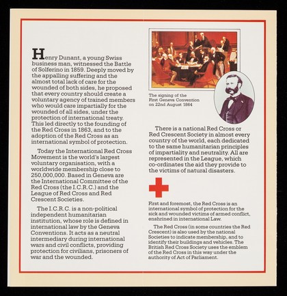 [Leaflet introducing the British Red Cross Society].