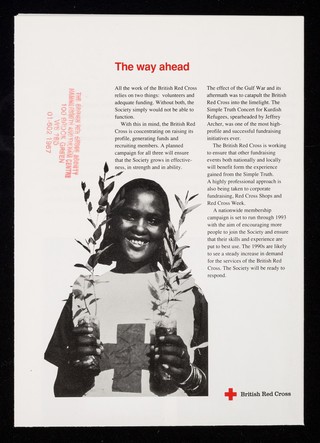 [Leaflet about the international work of the British Red Cross Society].