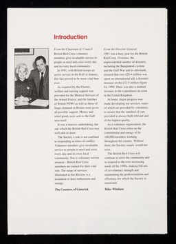 [Leaflet about the international work of the British Red Cross Society].
