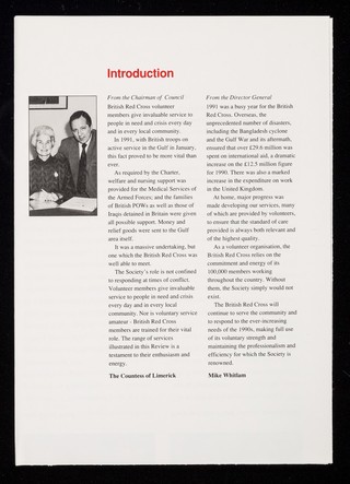 [Leaflet about the international work of the British Red Cross Society].