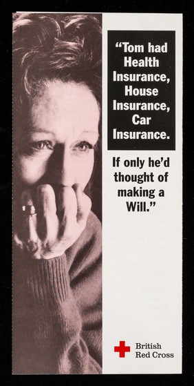 [British Red Cross Society leaflet about making a will and asking for donations via legacies].