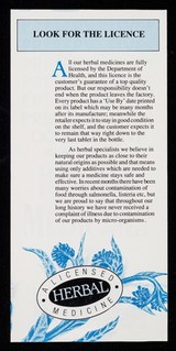 [Leaflet about the use of preservatives in herbal medicines].