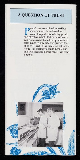 [Leaflet about the use of preservatives in herbal medicines].