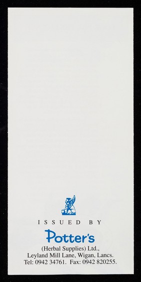 [Leaflet about the use of preservatives in herbal medicines].