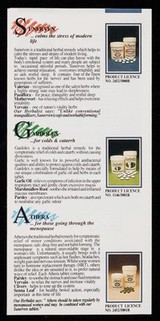 [Leaflet advertising Modern Health's range of 11 plant based medicines].