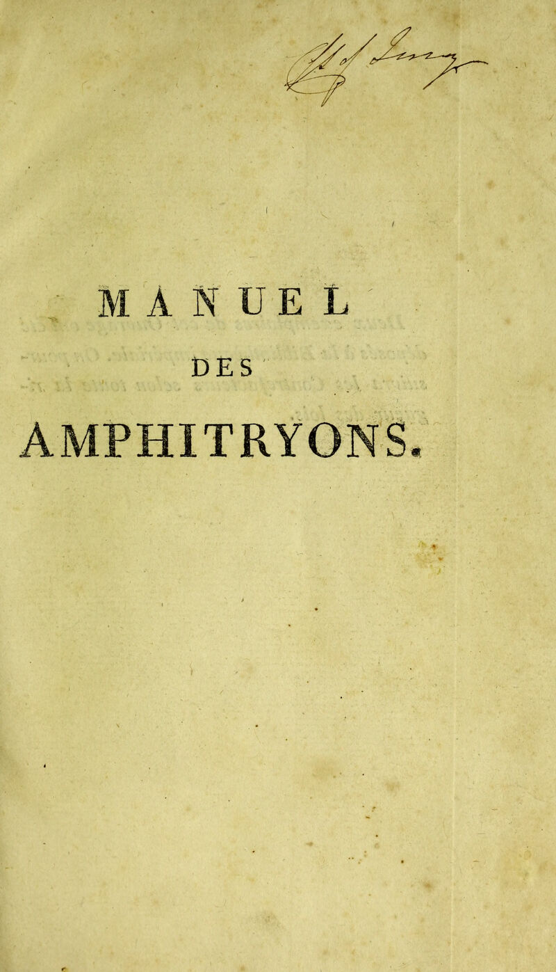 V MANUEL DES AMPHITRYONS.