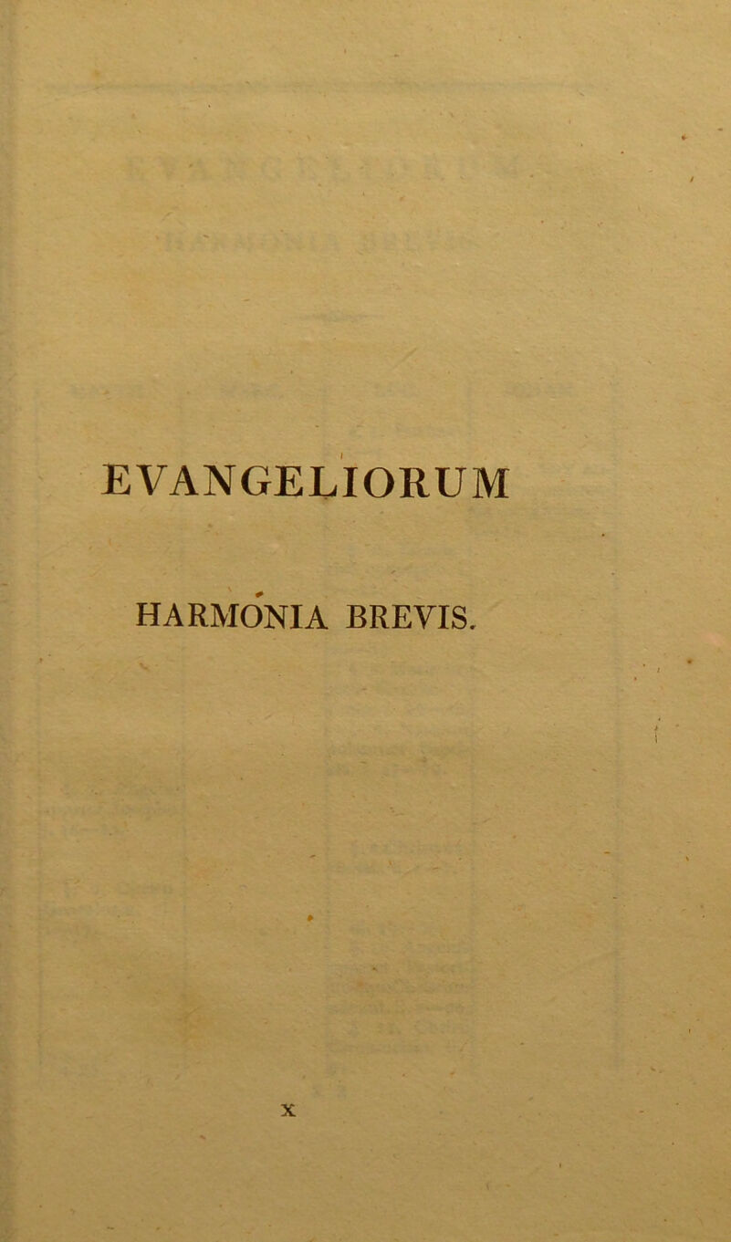 EVANGELIORUM HARMONIA BREVIS.