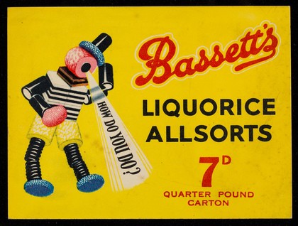 Bassett's liquorice allsorts : 7d quarter pound carton.