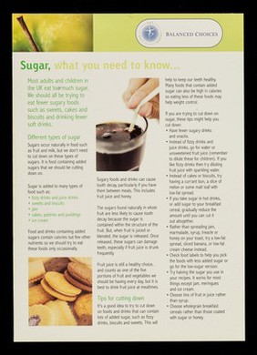 Sugar : what you need to know / designed and produced by Compass Group UK and Ireland's Design Centre.