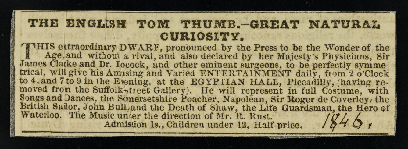 The English Tom Thumb : great natural curiosity.