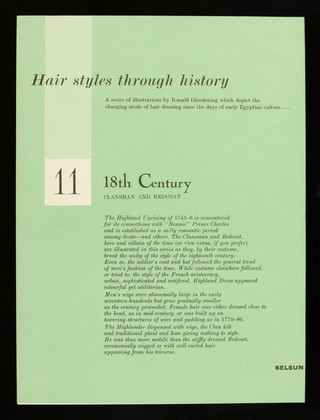 Hairstyles through history. 11, 18th Century, clansman and redcoat.