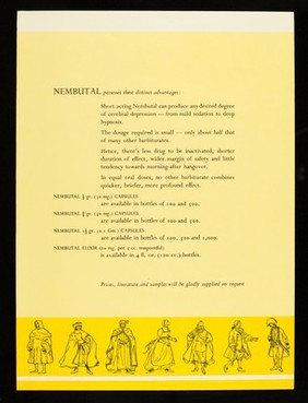 From antiquity until comparatively recent times, progress in medical science was slow ... : Nembutal (Pentobarbitone Sodium B.P.).