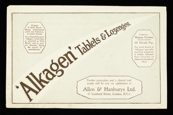 'Alkagen' tablets & lozenges.