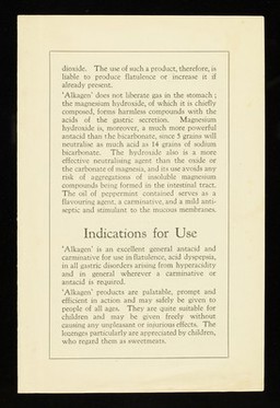 'Alkagen' tablets & lozenges : an effective antacid and carminative for hyperacidity and flatulence.