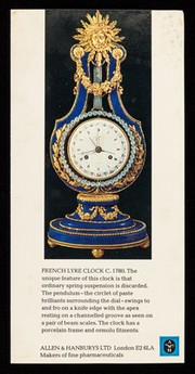 Fentazin is the ideal tranquiliser for agitation in older patients : French lyre clock c. 1780.