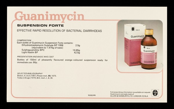 Guanimycin suspension forte : a 5th rate frigate circa 1780.