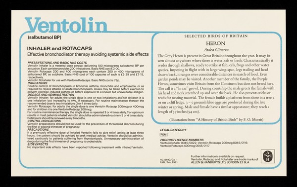 Ventolin inhaler and rotacaps : heron.