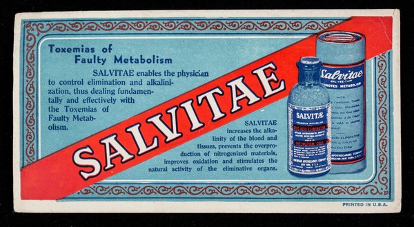 Salvitae : toxemias of faulty metabolism.