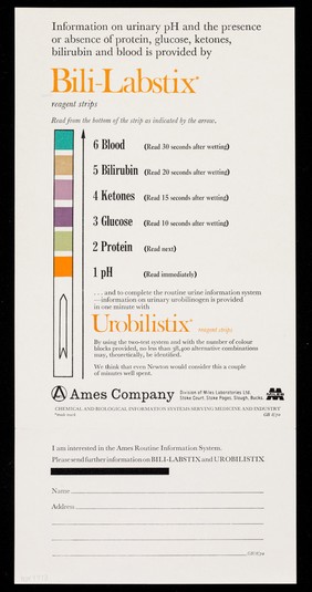 Newton found that everyone was colour blind! : The routine urine information system, Bili-Labstix + Urobilitstix.