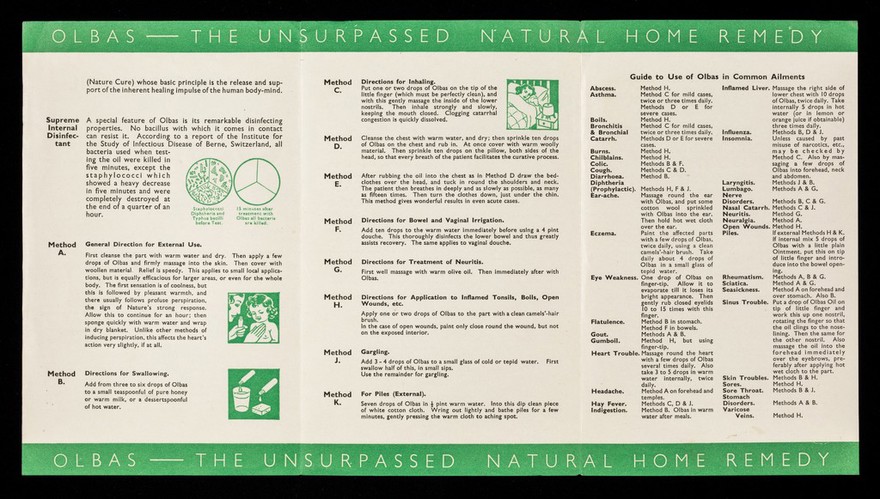 A wonderful oil : Olbas the unsurpassed natural home remedy.