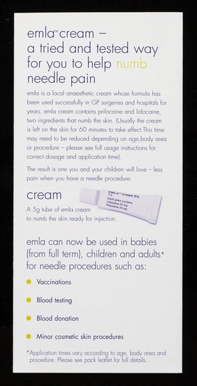 If you hate needles you'll love emla.