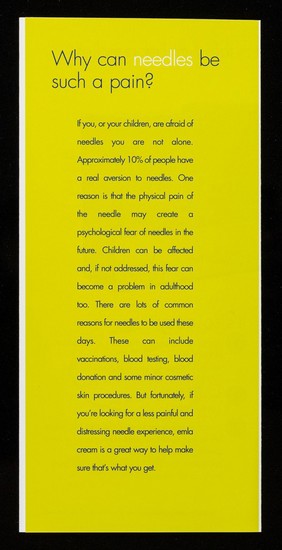 If you hate needles you'll love emla.