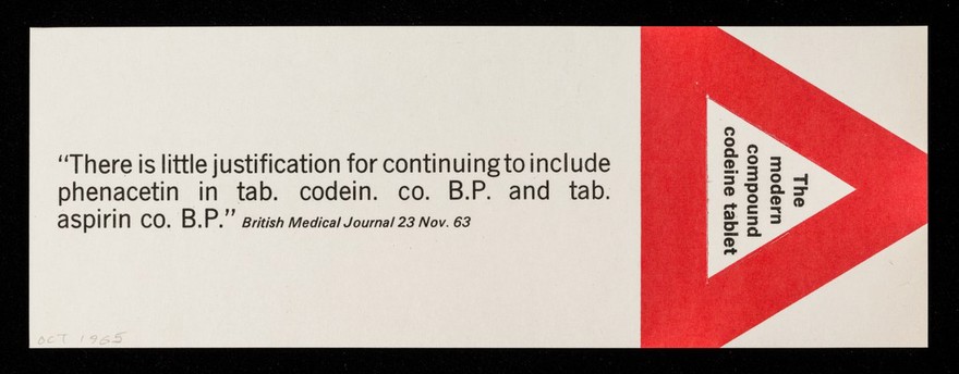 Panadeine Co. : the modern compound codeine tablet.