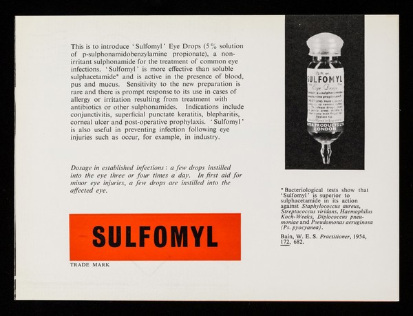 A new product for infections of the eye : Sulfomyl.