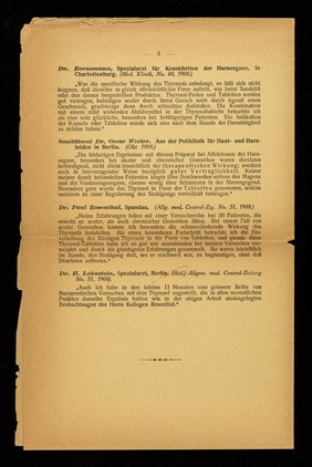 Thyresol und Thyresoltabletten : neues Santalolpräparat von vorzüglicher Bekömmlichkeit.