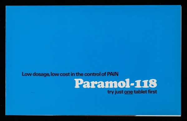 For the control of pain...just one tablet.