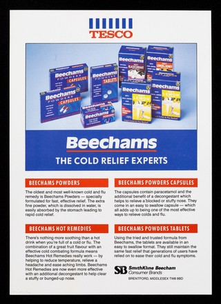 Tesco : Beechams you'll feel better with Beechams around.