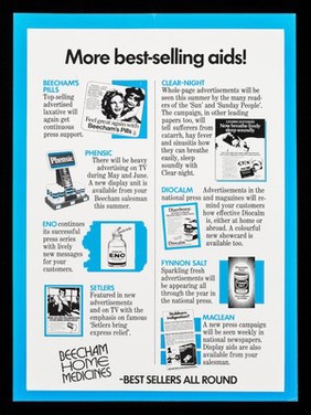 More Beecham best sellers... : Beecham home medicines - best sellers all round.