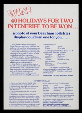 Beecham passport break away : Beecham toiletries.