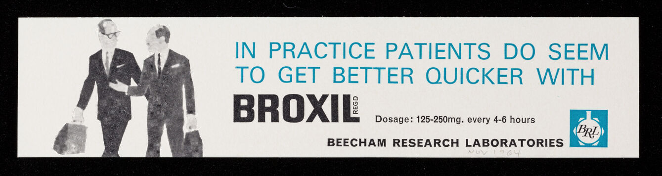 In practice patients do seem to get better quicker with Broxil.