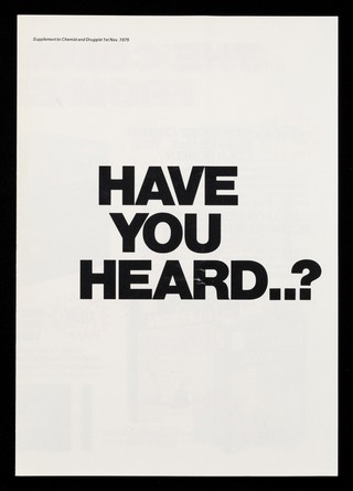 Have you heard..? : ...the colourful news from Beecham.