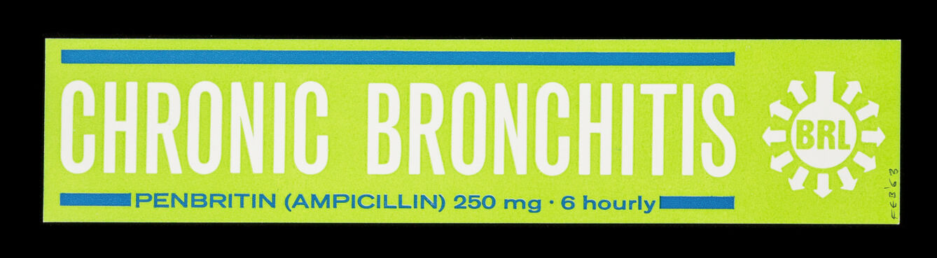 Penbritin for chronic bronchitis. 250 mg. 6 hourly.