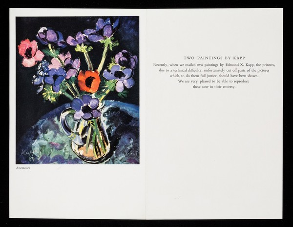 Two paintings by Kapp.