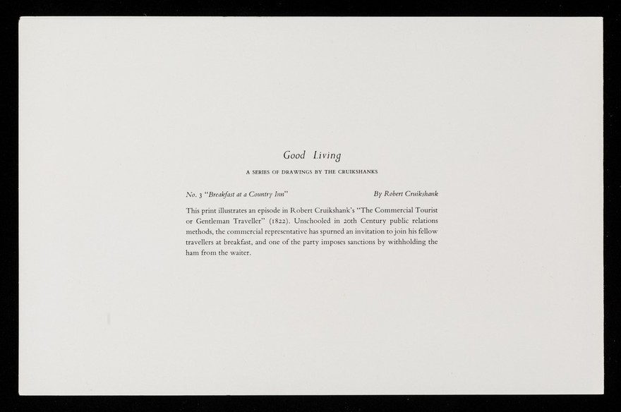 Prodexin : good living, a series of drawings by the Cruikshanks.