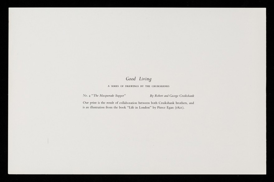 Prodexin : good living, a series of drawings by the Cruikshanks.