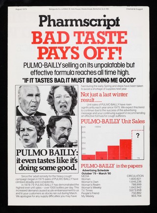 Pharmascript : bad taste pays off!.