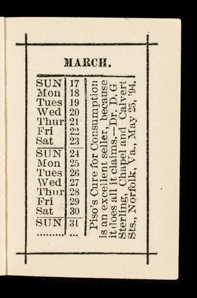 Hazeltine's pocket book almanac 1895 : 17th series / E. T. Hazeltine.