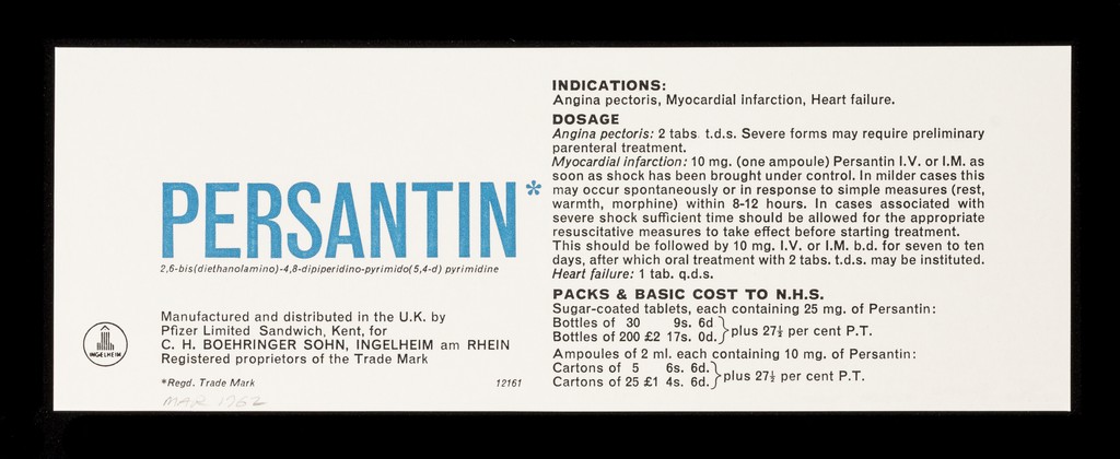 Keeping the heart patient in circulation : Persantin.