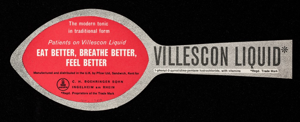 The modern tonic in traditional form : patients on Villescon Liquid eat better, breathe better, feel better.