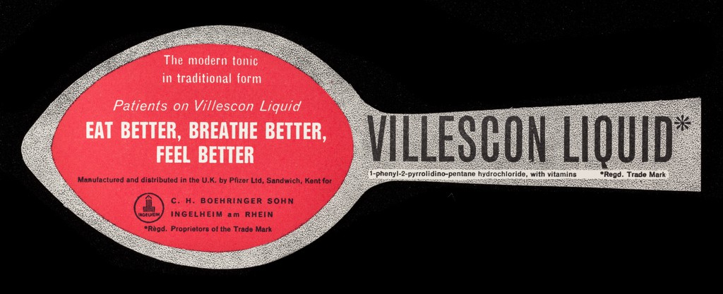 The modern tonic in traditional form : patients on Villescon Liquid eat better, breathe better, feel better.
