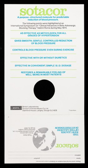 International opinion endorses the new leader of the leaders in hypertension : Sotacor.