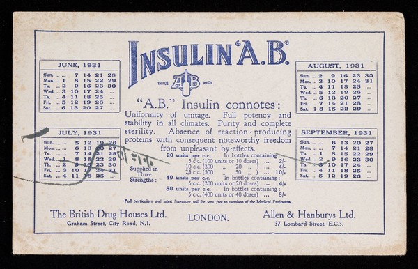 Insulin 'A.B.'.