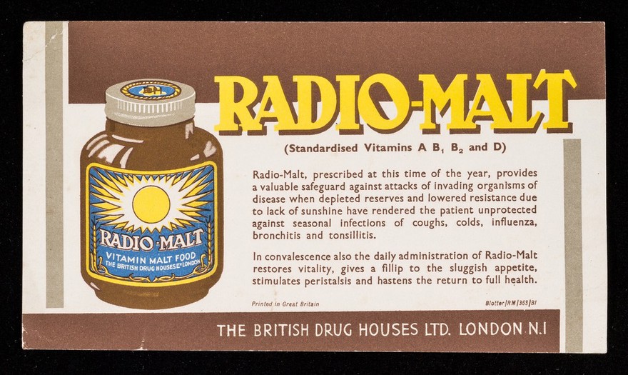 Radio-Malt (standardised Vitamins A, B1, B2 and D).