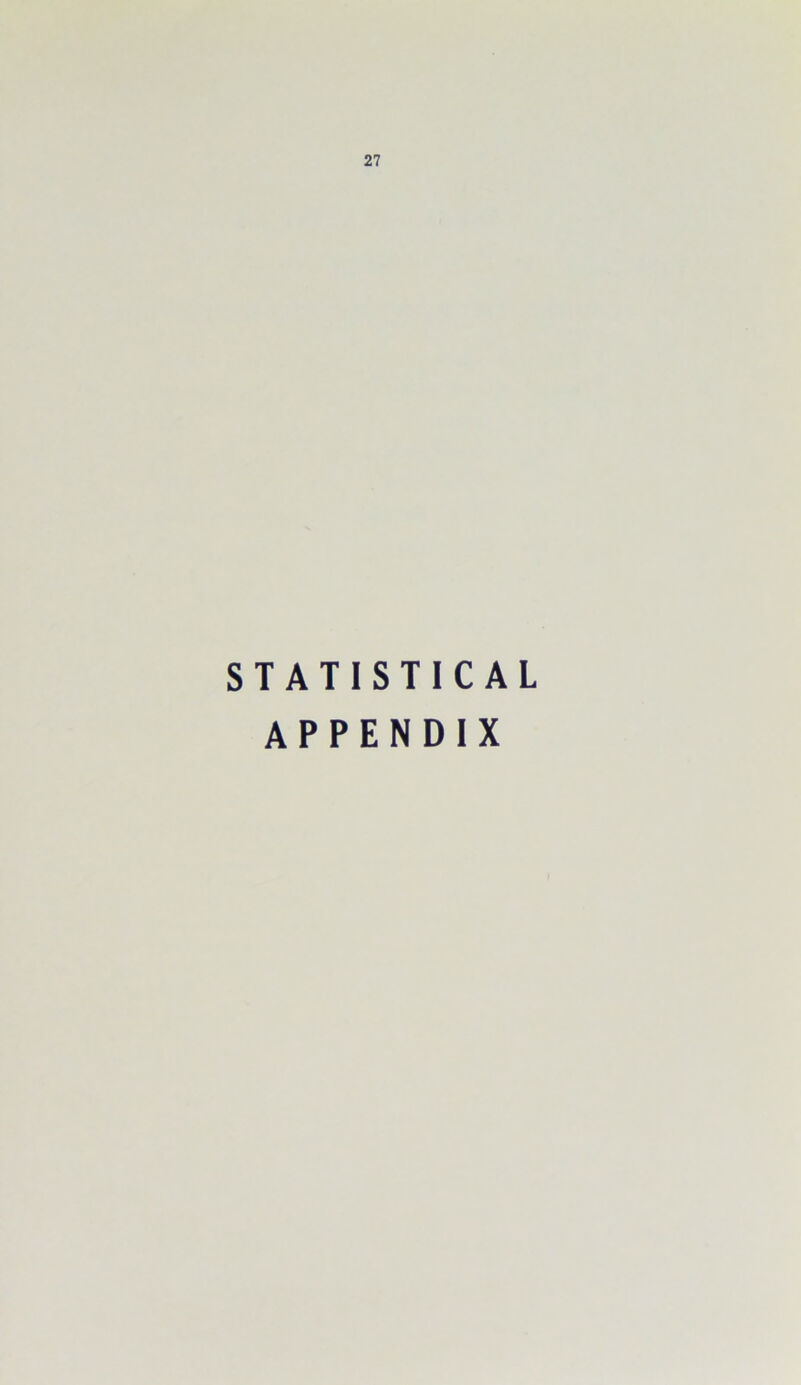 STATISTICAL APPENDIX