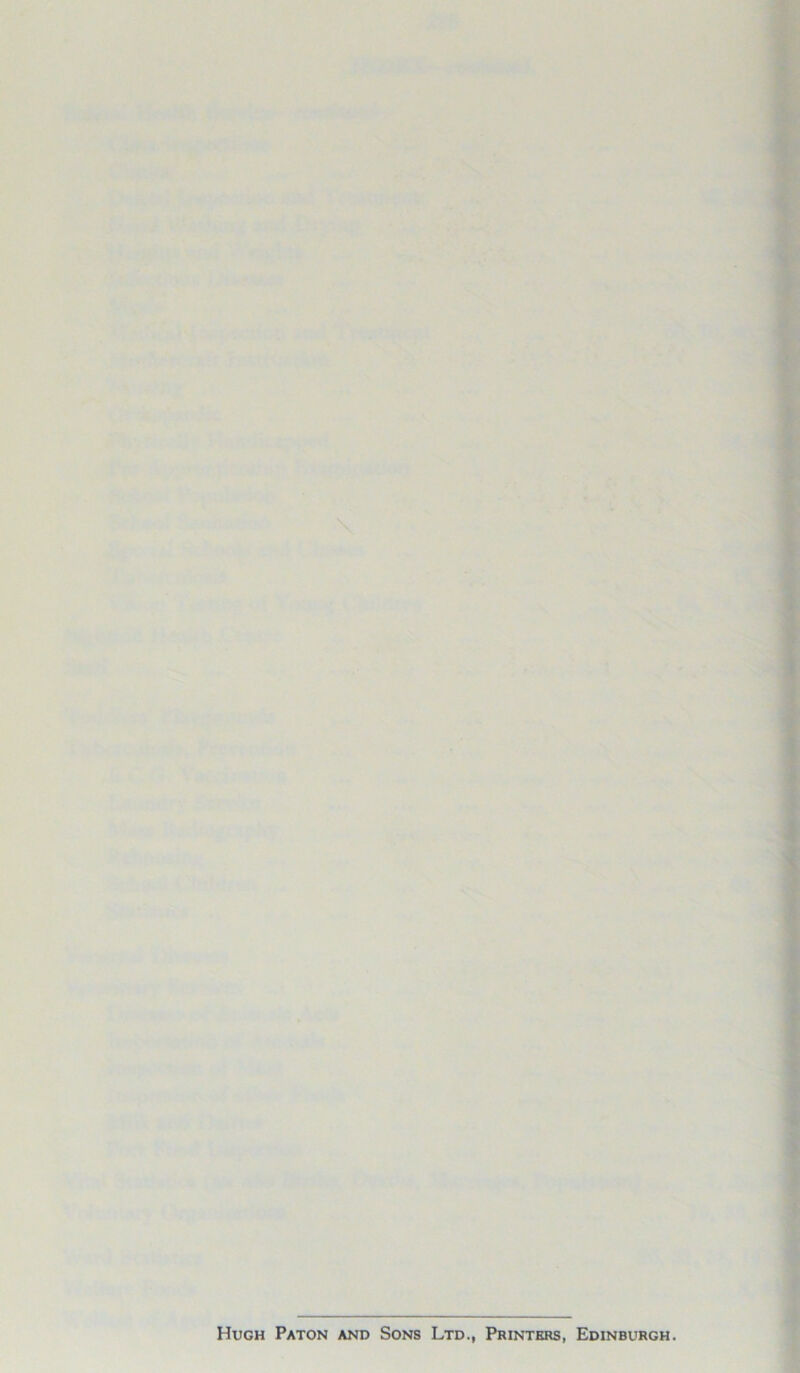 Hugh Paton and Sons Ltd., Printers, Edinburgh.